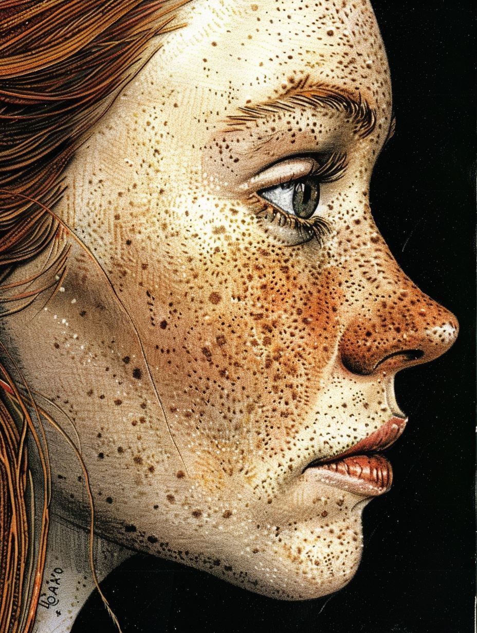 Serene Ink and Wash Portrait - Image 4