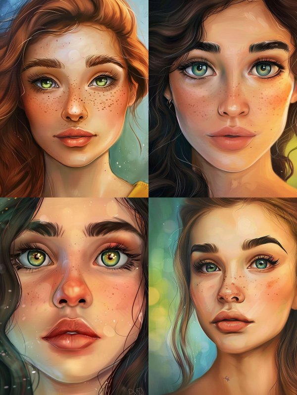 Ethereal Freckled Portrait in Gold