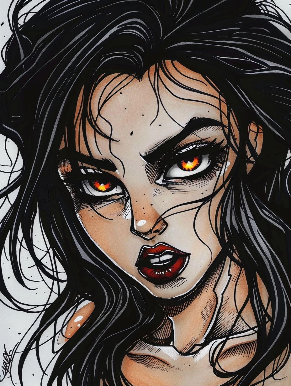 Dark Gothic Female Portrait Series - Image 1