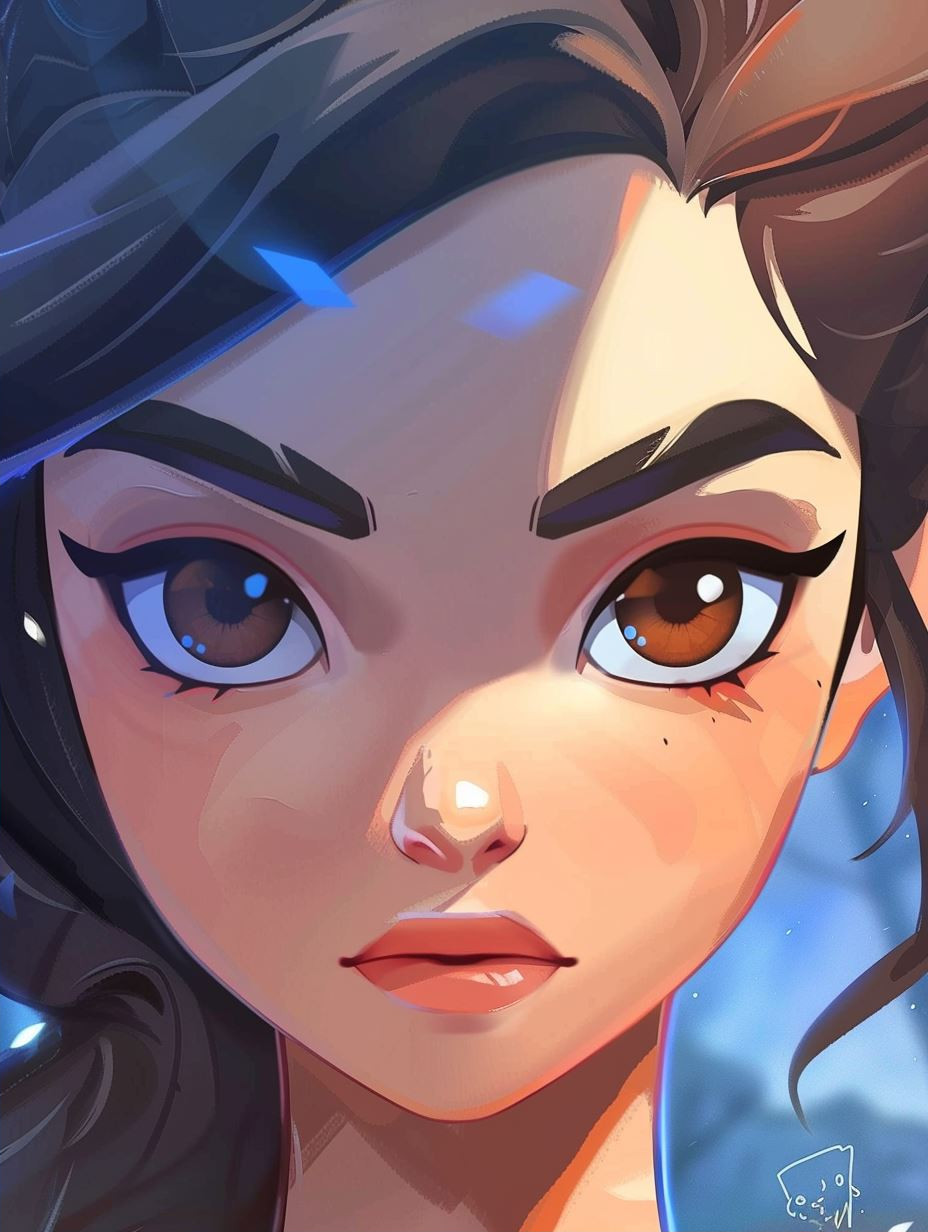 Digital Art Portraits of a Stylized Woman - Image 2