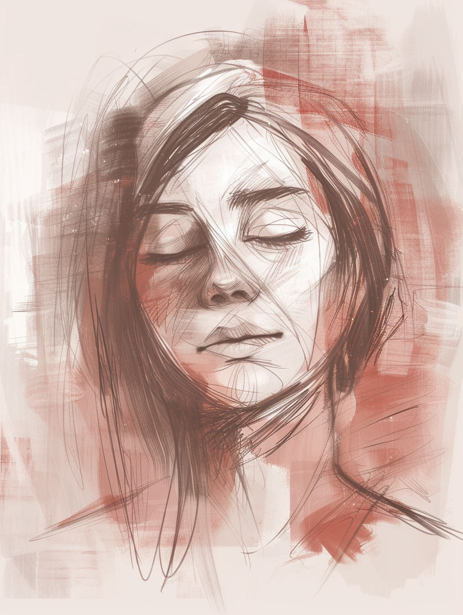 Ethereal Whispers in Charcoal and Ochre - Image 3