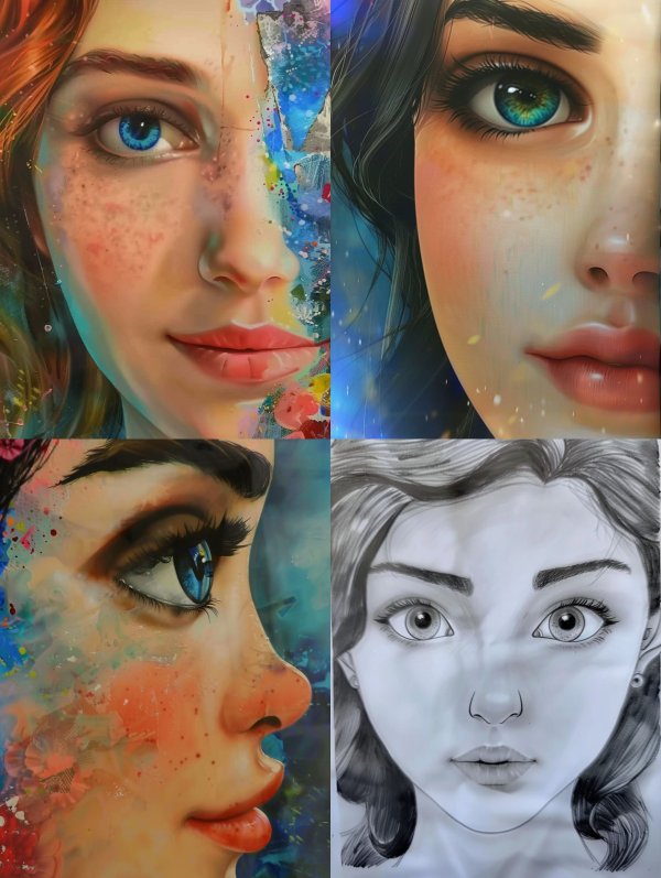 Ethereal Gazes: A Study in Portraiture