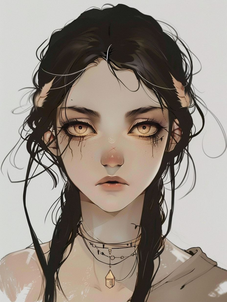 Ethereal Gaze of Dark Fantasy - Image 1