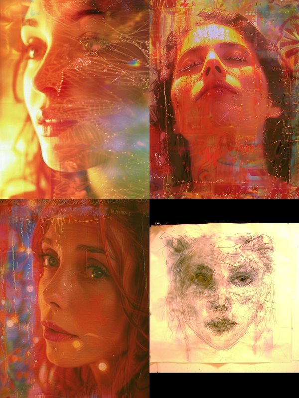 Ethereal Golden Prism Portrait