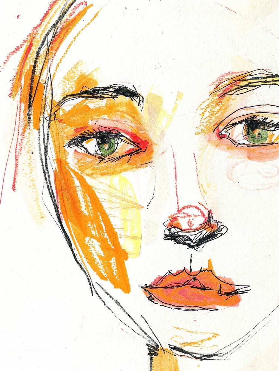 Abstract Expressionist Facial Sketches - Image 4