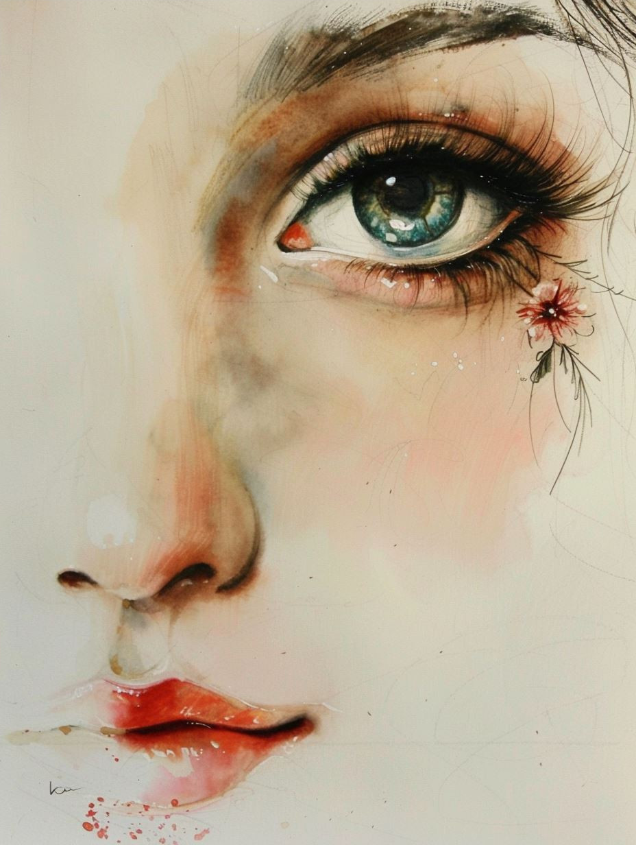 Ethereal Gazes: A Study of Feminine Beauty - Image 4