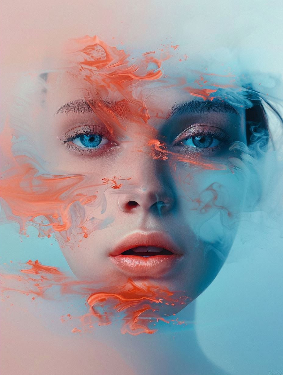Ethereal Smoke Portrait Fusion - Image 2