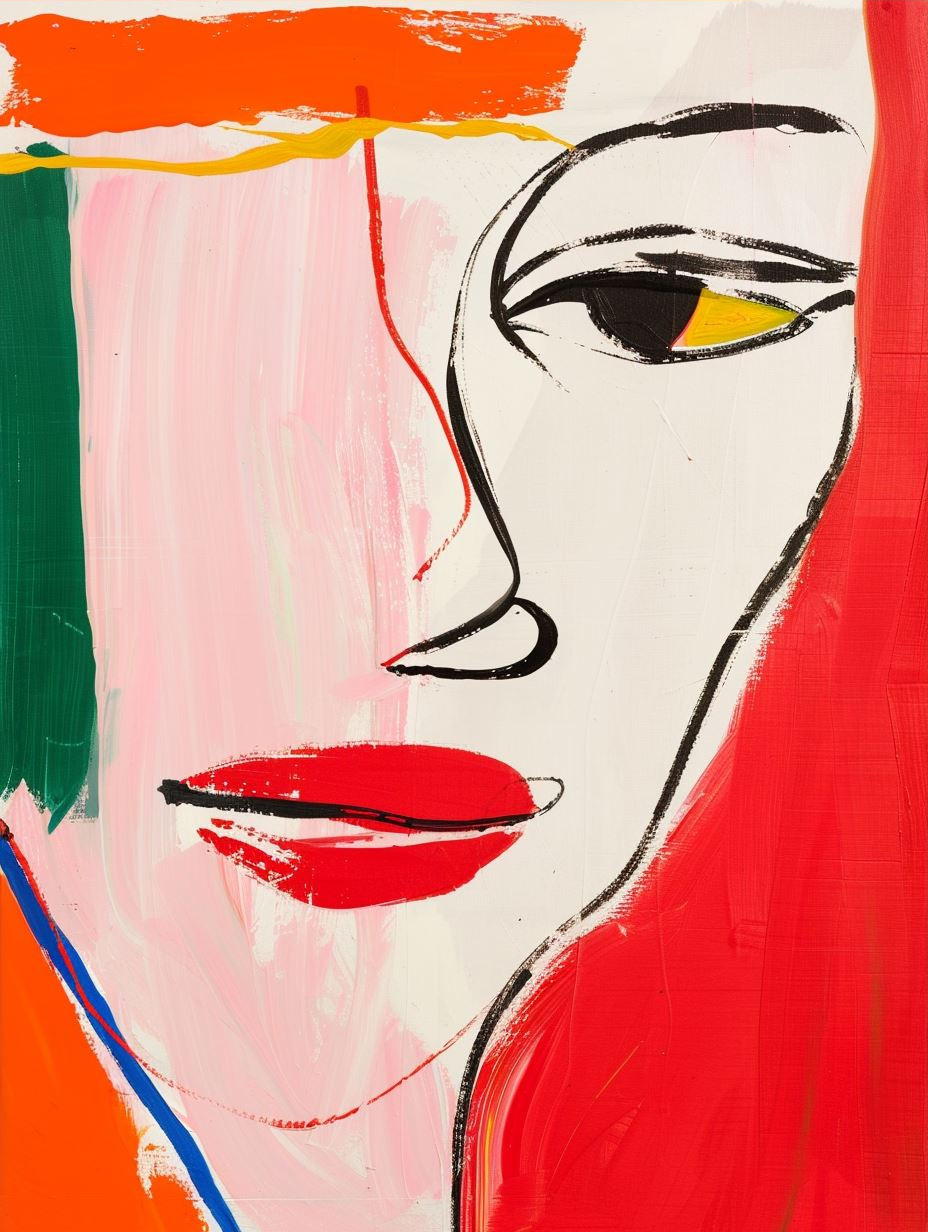 Abstract Minimalist Facial Line Art - Image 3