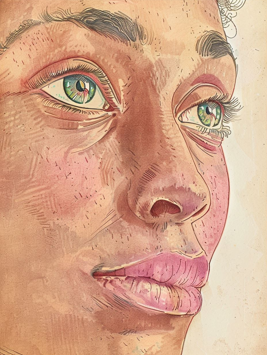 Vintage Pastel Portrait Study - Image 3