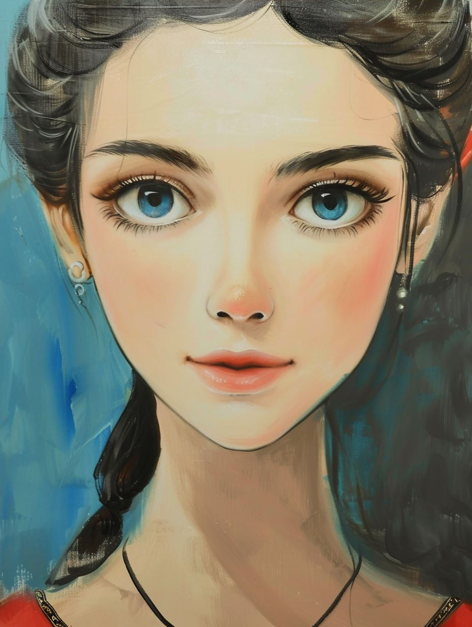 Ethereal Gazes: A Study in Digital Portraiture - Image 4