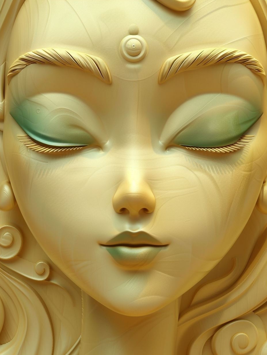 Golden Porcelain Ethereal Goddess - Image 4