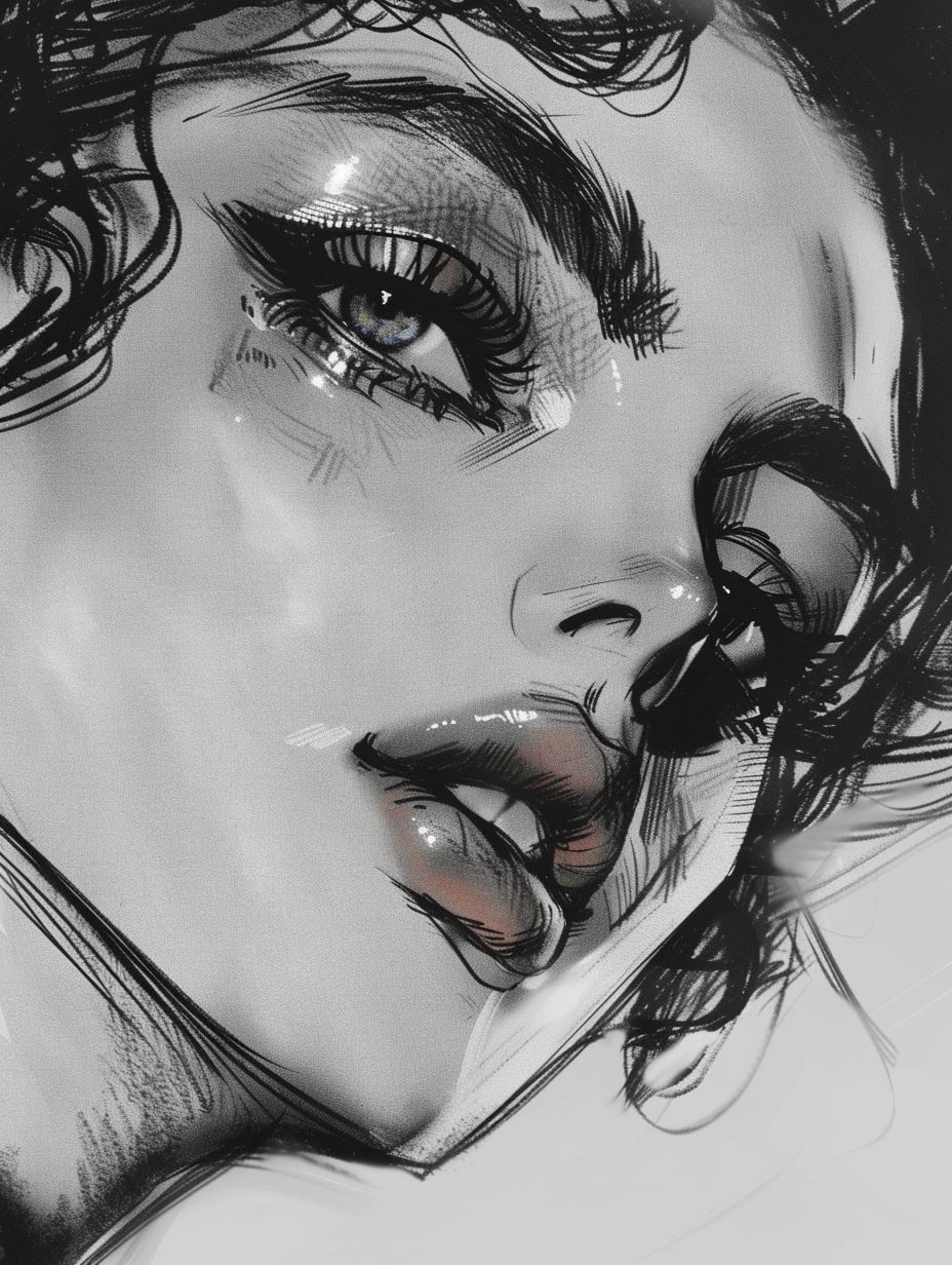 Noir Ink Ethereal Portrait - Image 2