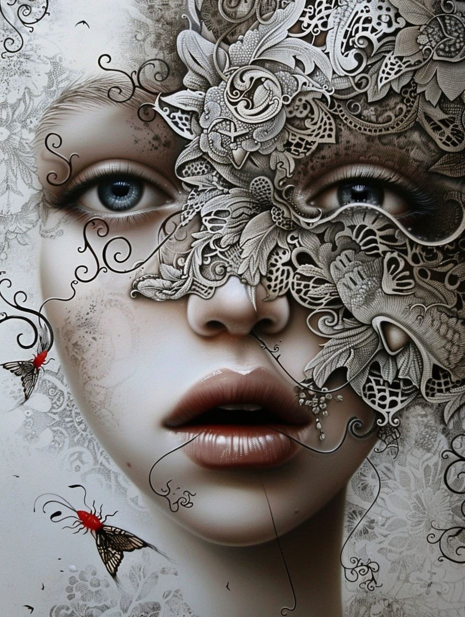 Ethereal Faces of Intricate Lace - Image 4