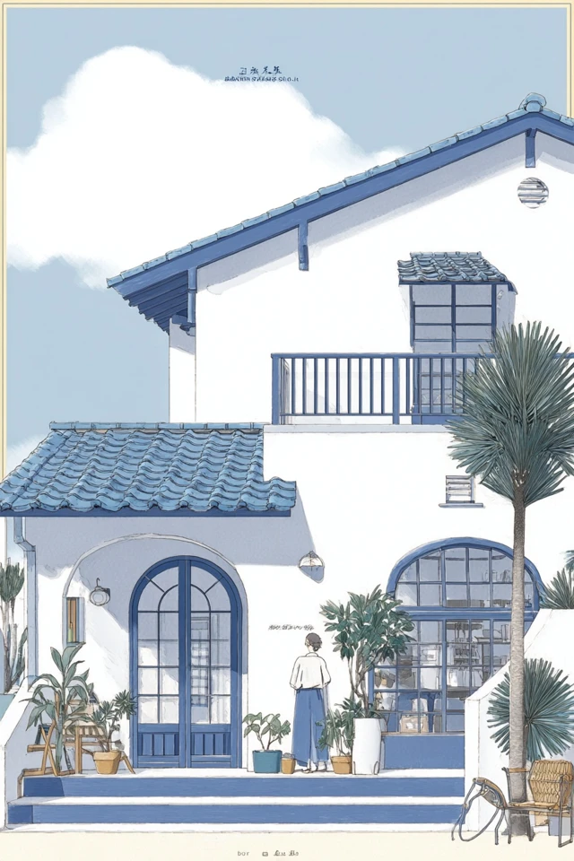 Serene Azure Bloom - Image 6