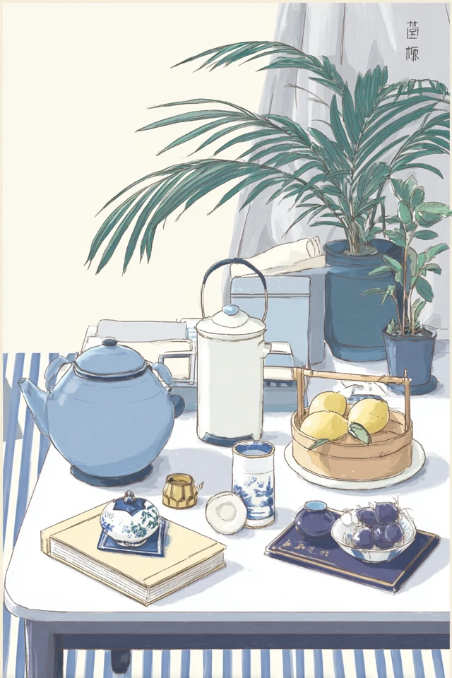 Serene Azure Bloom - Image 3
