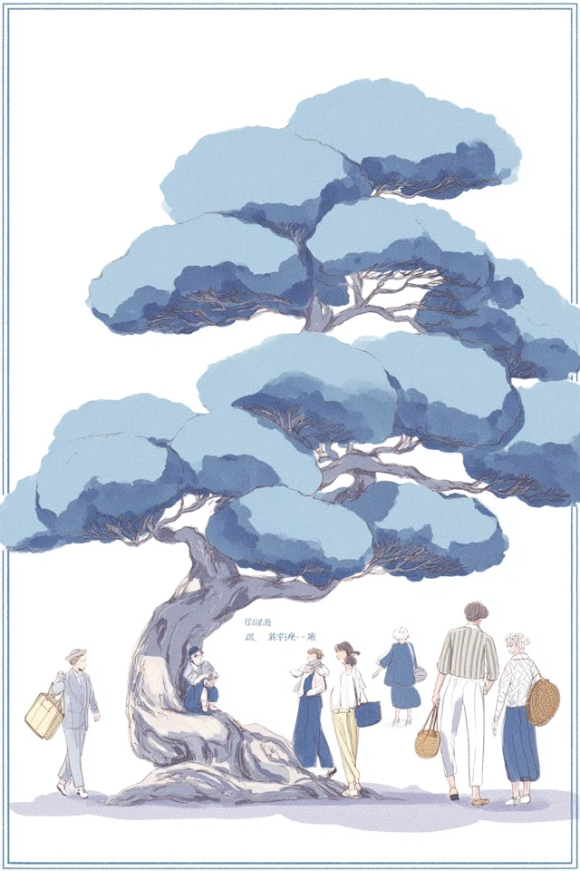 Serene Azure Bloom - Image 5