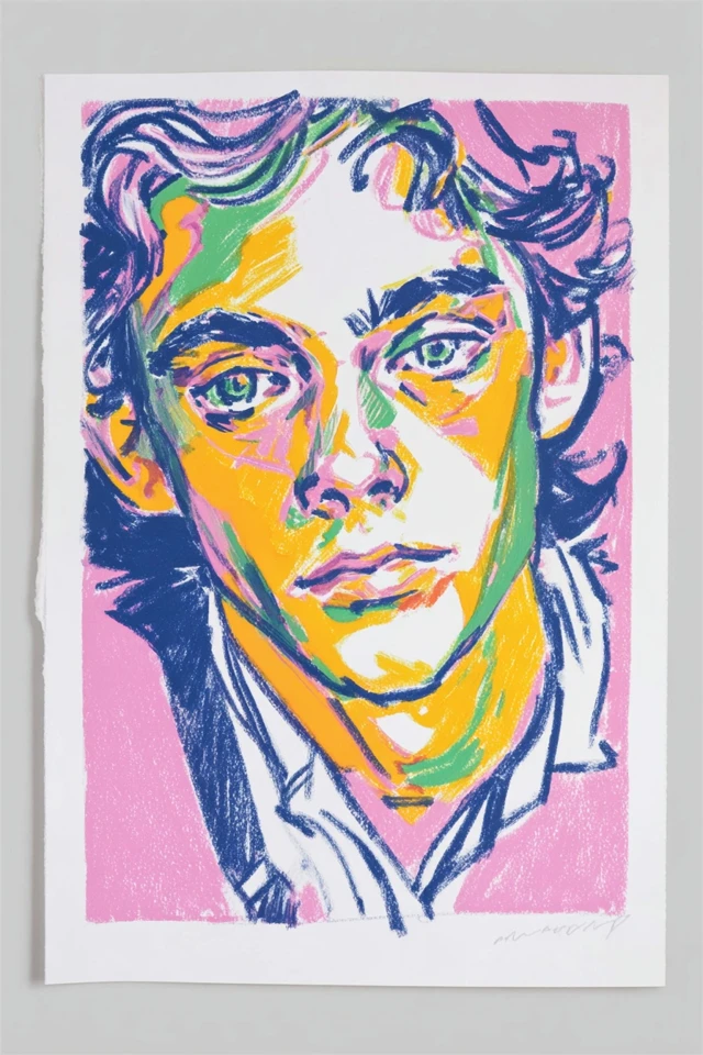 Neon Expressionist Portrait - Image 1