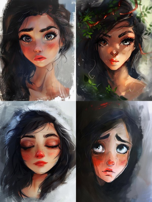 Four Moods of a Digital Muse