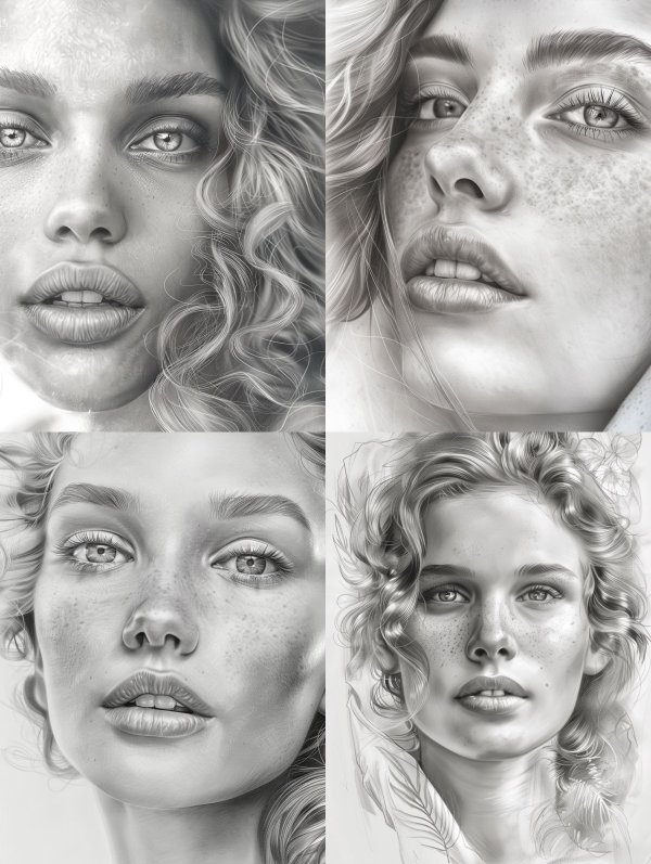 Ethereal Gazes in Graphite