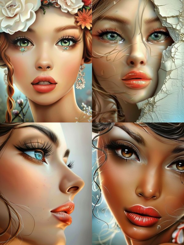 Ethereal Visions of Digital Beauty
