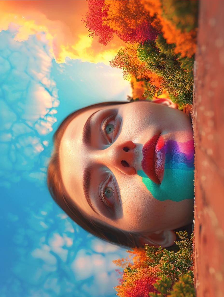 Floral Dreams: A Surreal Portrait Collage - Image 3