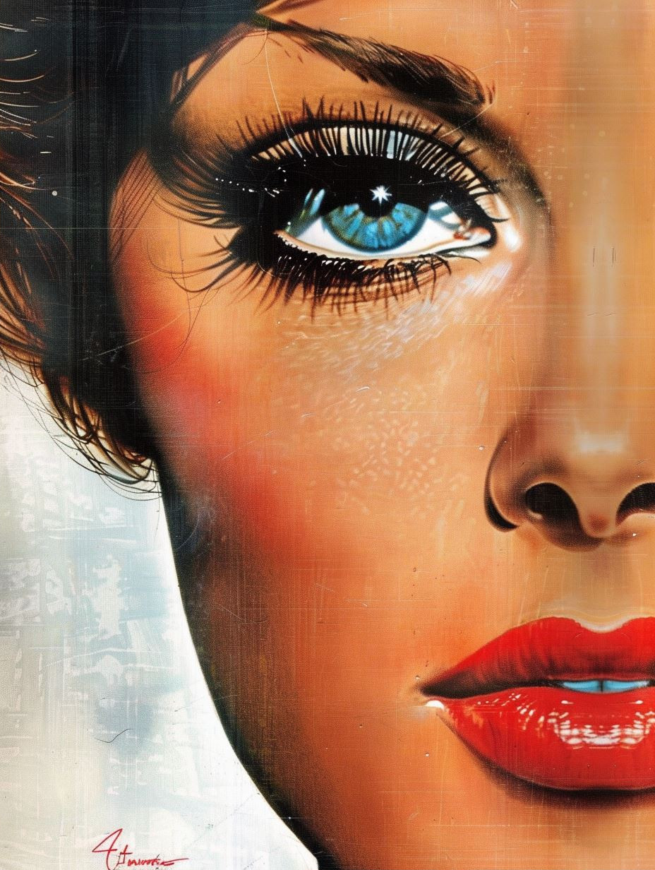 Vintage Glamour Oil Portraiture - Image 2