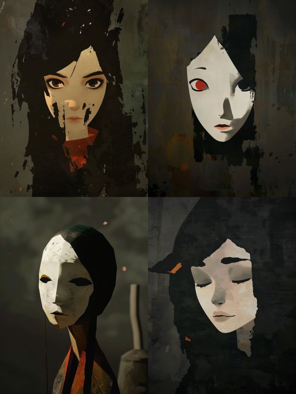 Shadowed Gaze of Ink