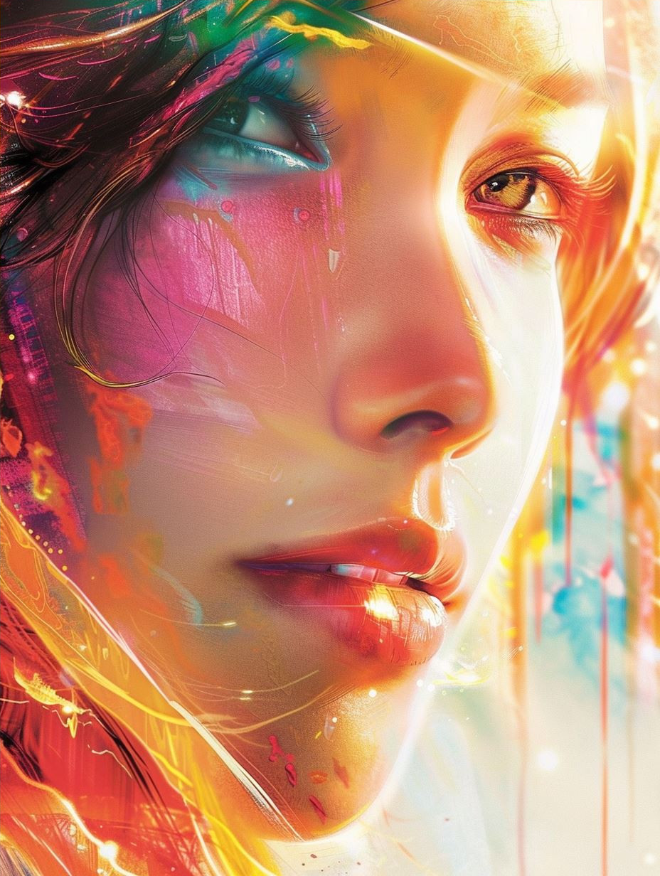 Vibrant Digital Impressionist Portrait - Image 4