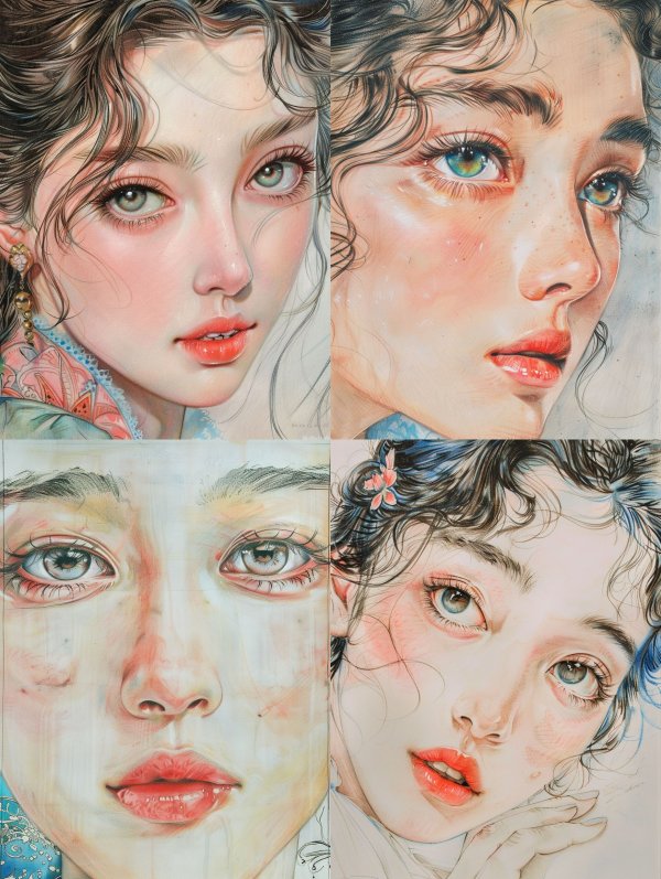 Ethereal Gazes: A Study in Hyperrealism