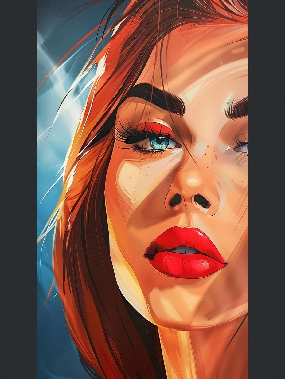 Vibrant Digital Portraiture Study - Image 3
