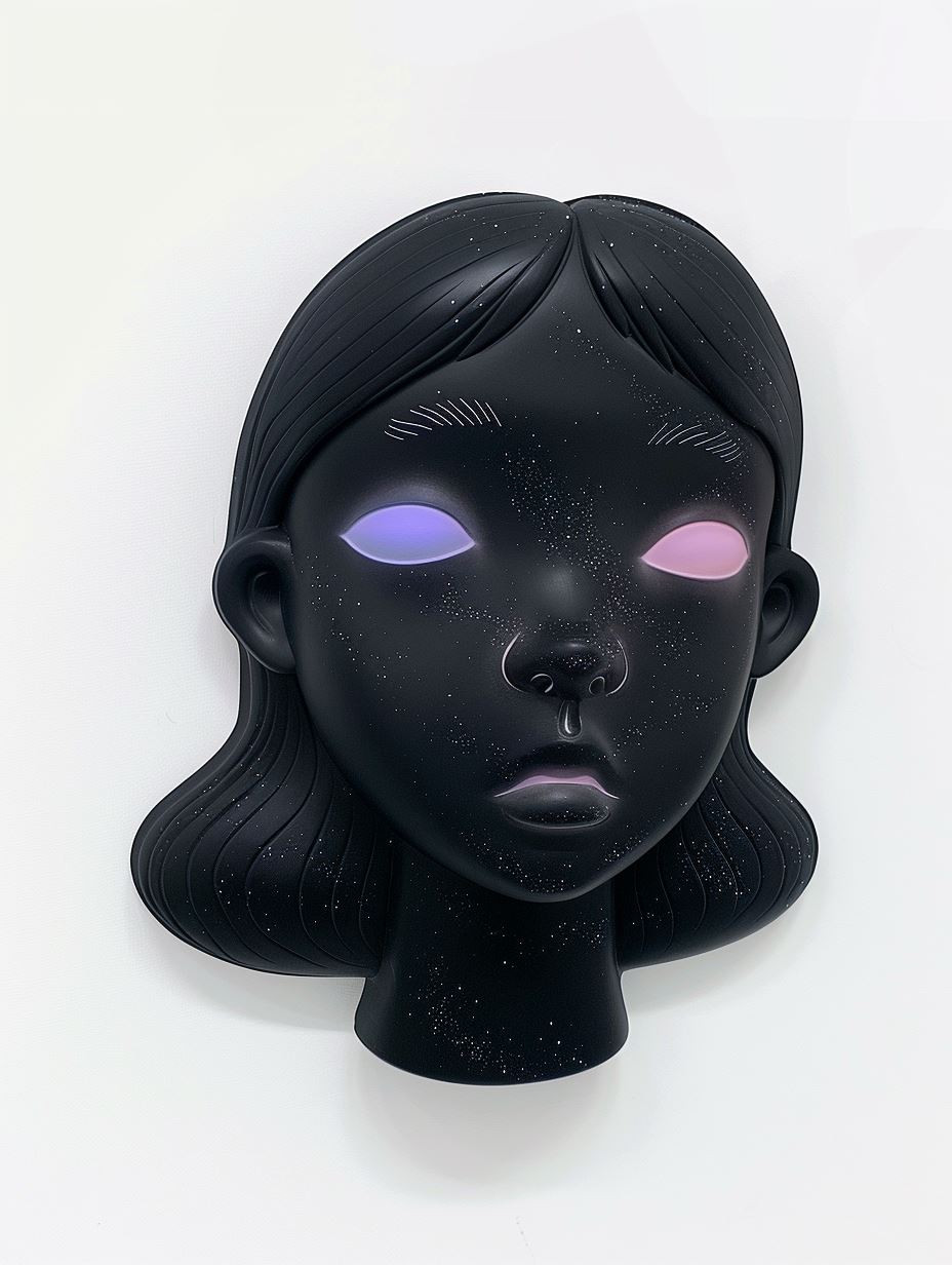Surrealist Monochrome Facial Sculptures - Image 4
