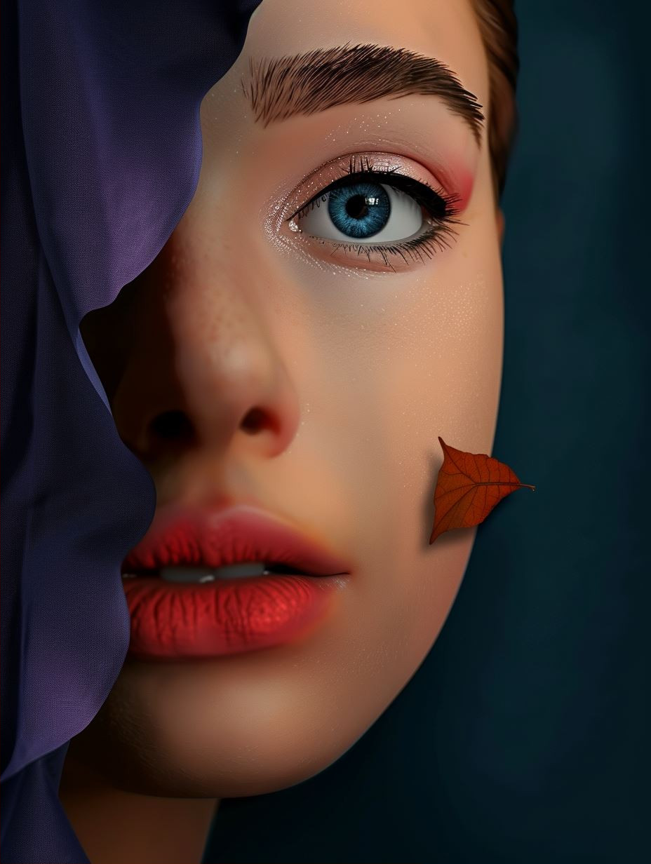 Fragmented Beauty in Vivid Contrast - Image 2