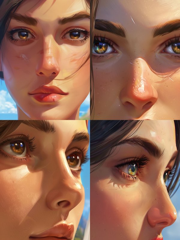 Golden Hour Glow: Digital Portrait Study
