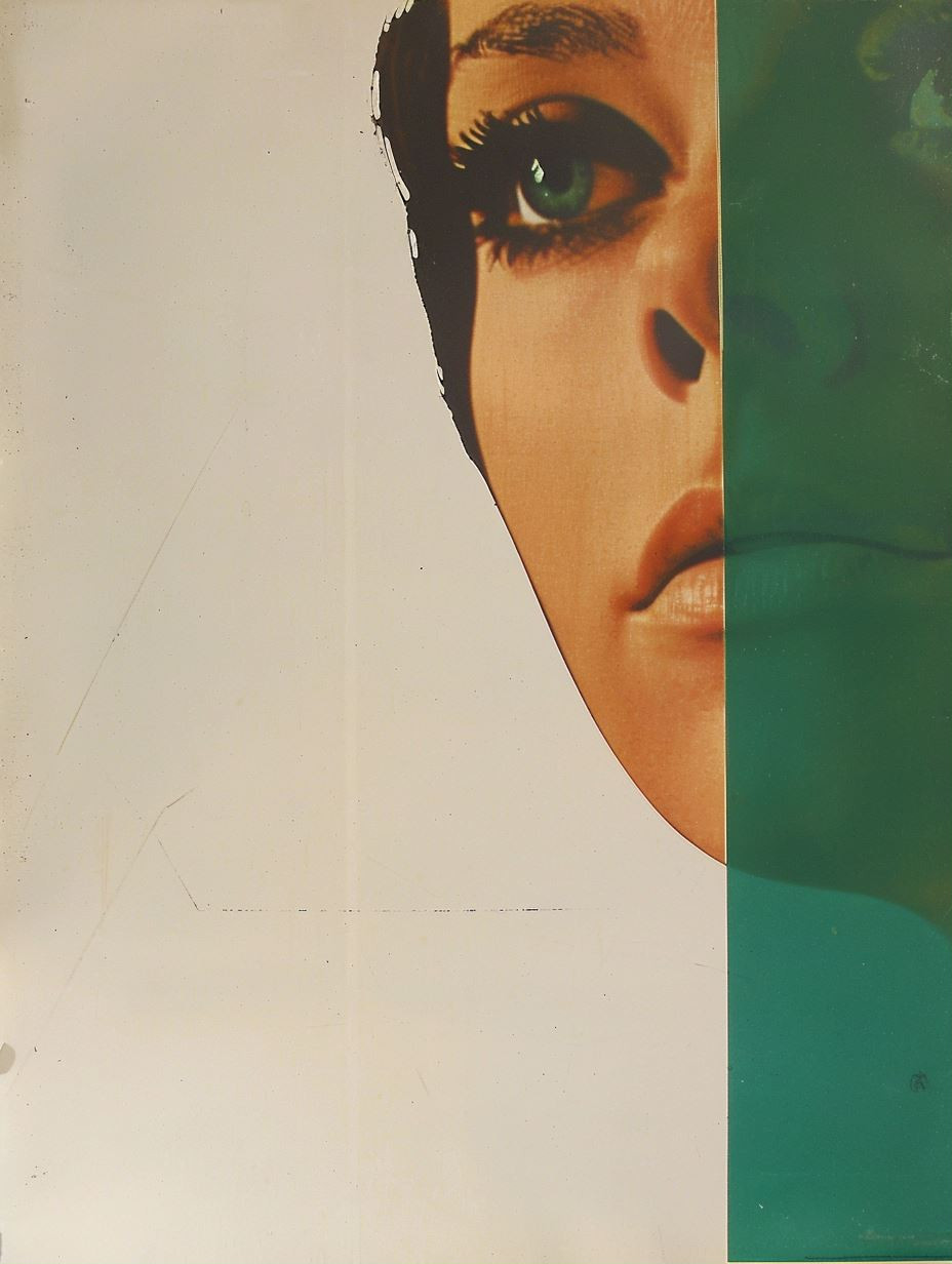 Fragmented Portraits in Teal Tones - Image 1