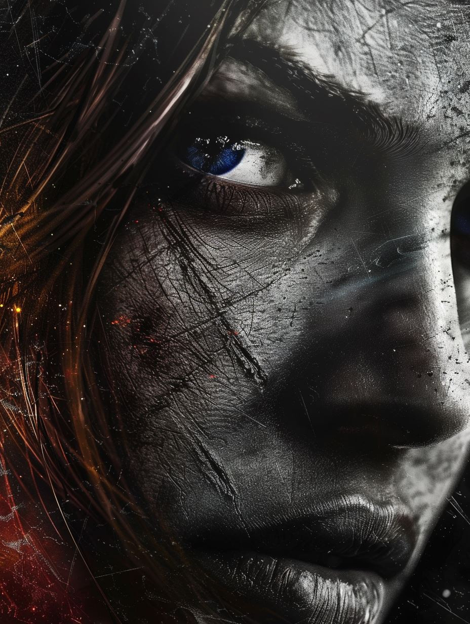 Gritty Monochrome Survival Portrait - Image 3