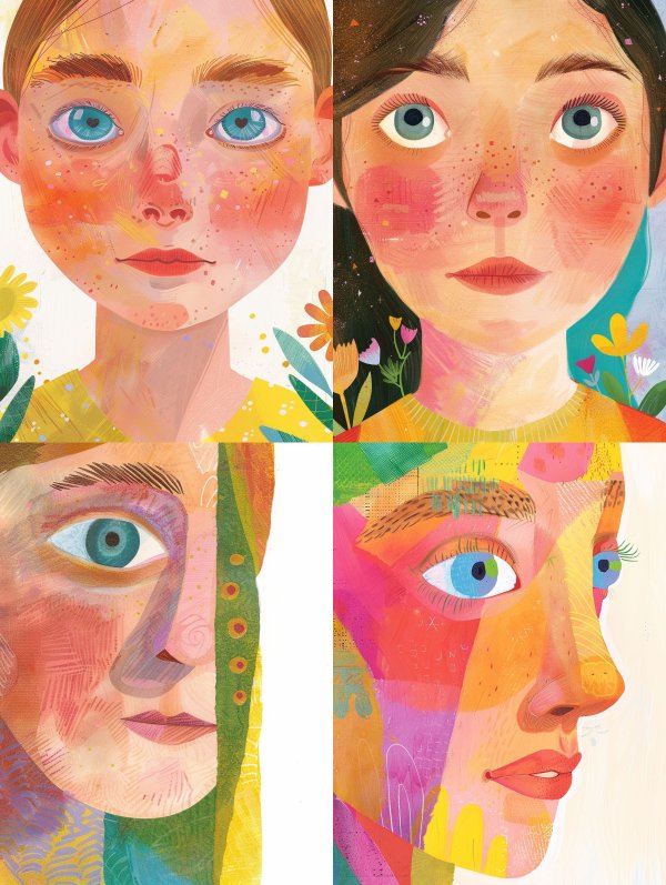 Vibrant Prism Portrait Art