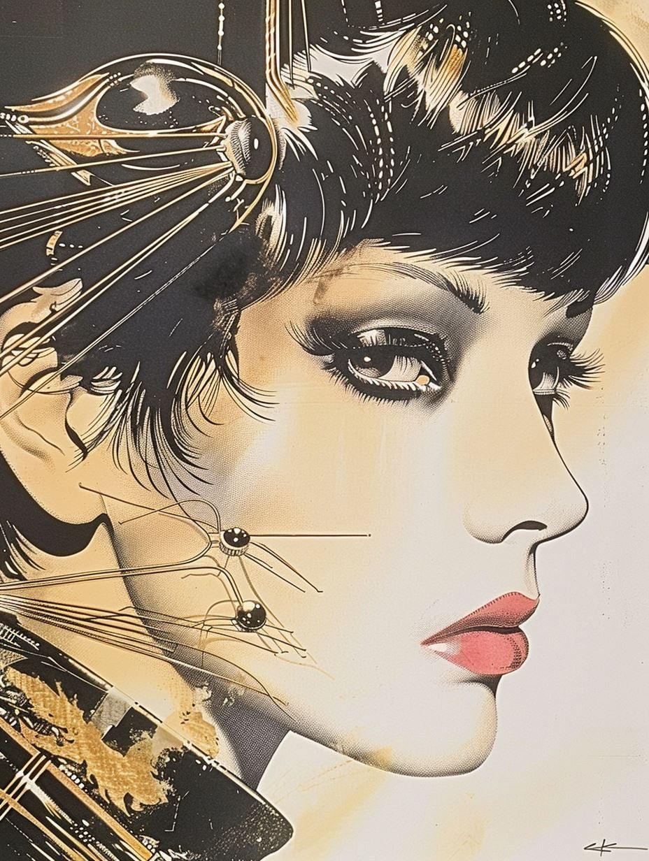 Elegant Noir Fashion Illustrations - Image 3
