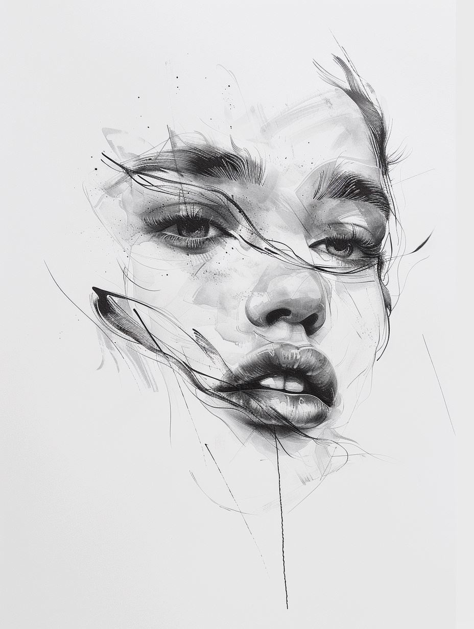 Whispers of the Soul Charcoal Portraits - Image 2