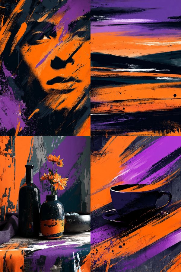 Vibrant Contrast: A Study in Purple and Orange