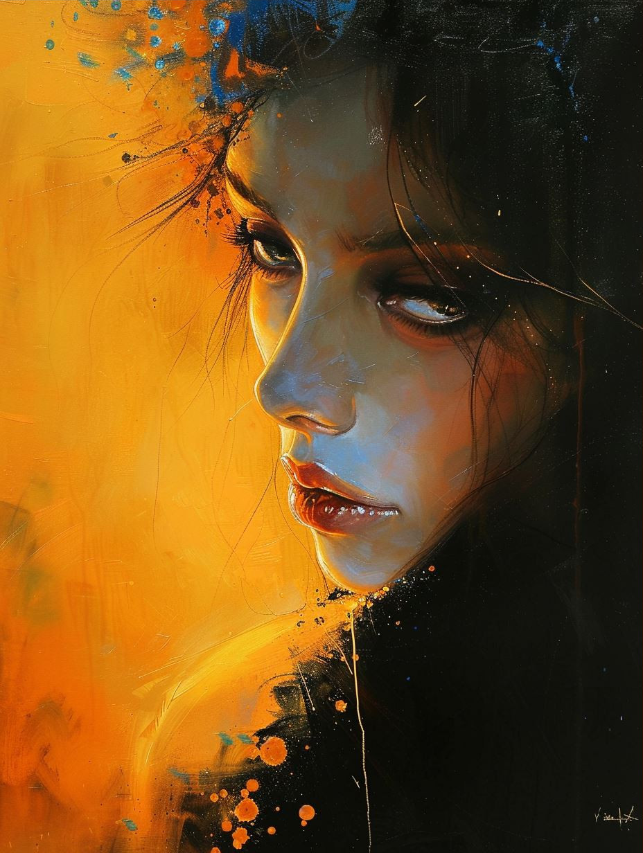 Golden Ember Ethereal Portrait - Image 3