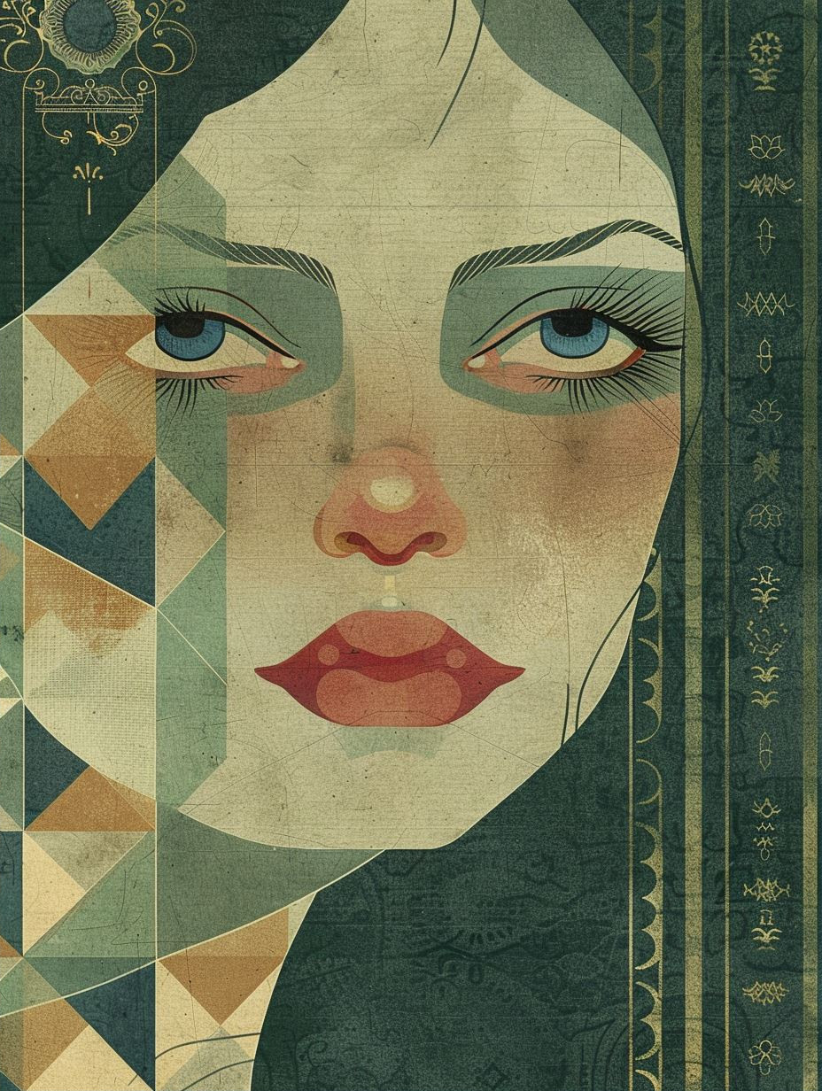 Geometric Ethereal Portrait Study - Image 2