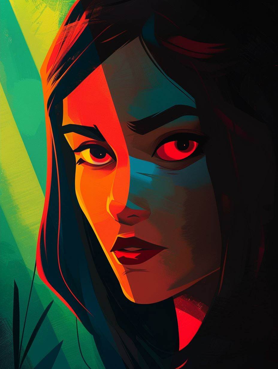 Neon Shadows Noir Portraiture - Image 2