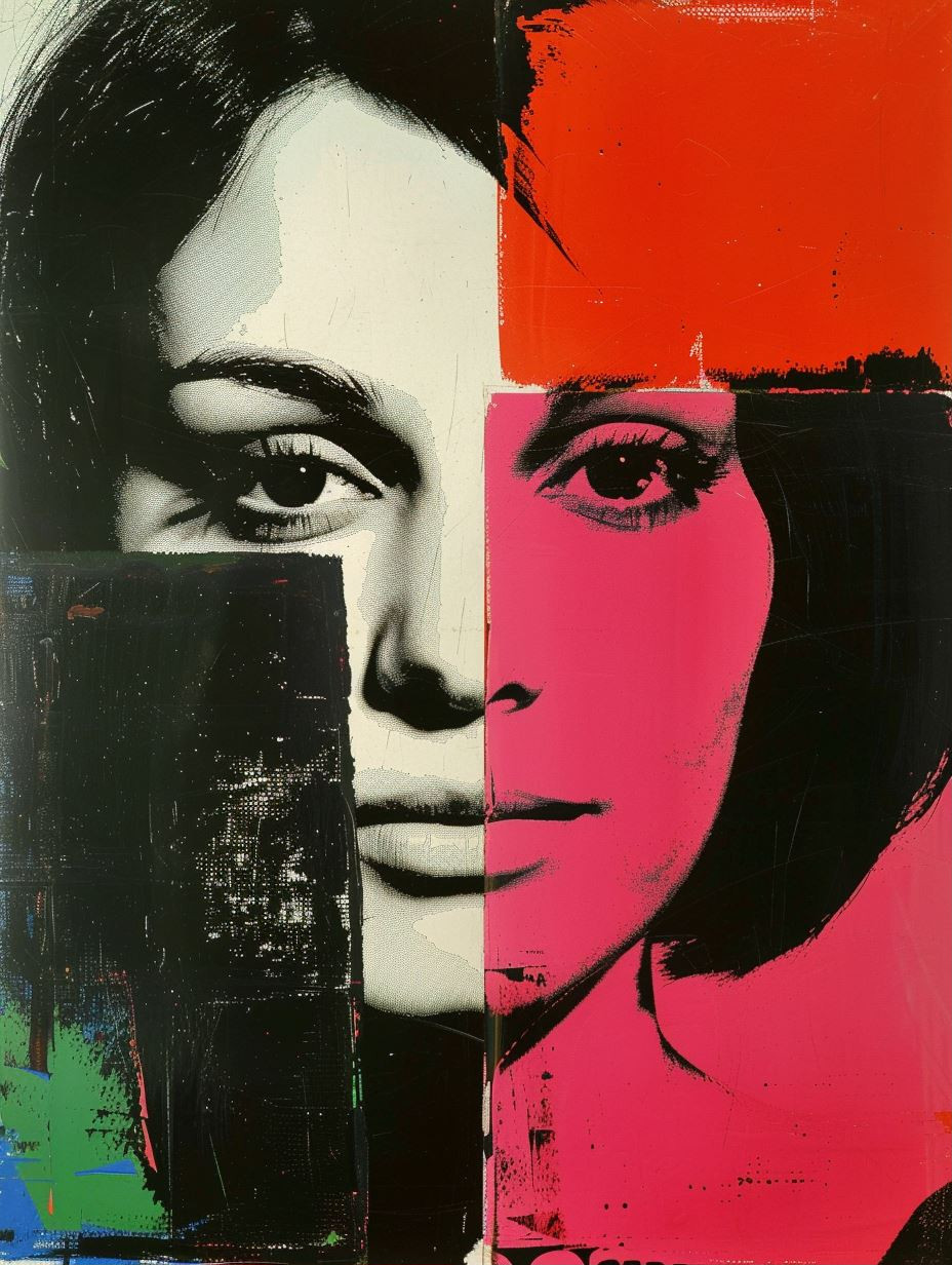 Fragmented Portraits in Bold Contrast - Image 1