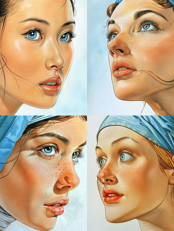 Ethereal Gazes: A Study of Digital Portraits