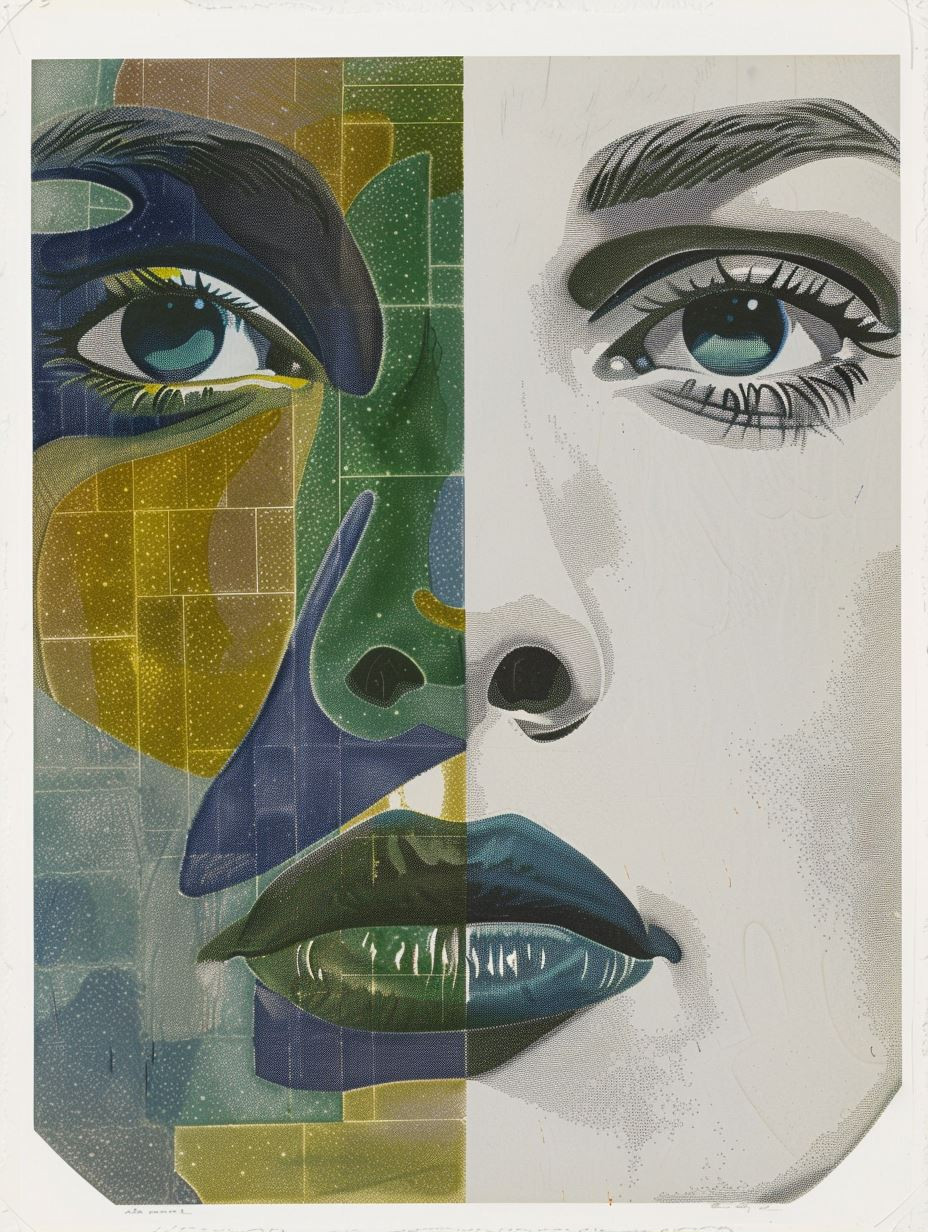 Abstract Fragmented Portraiture Study - Image 1