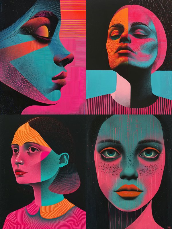 Prismatic Portraits of Modern Femininity