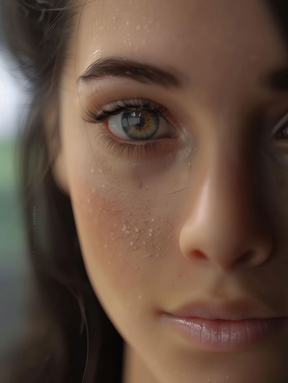 Ethereal Gaze: A Study of Feminine Beauty - Image 2