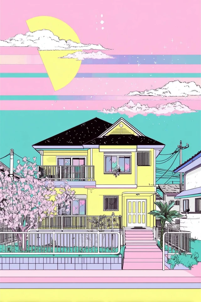 Pastel Dreams in a Retro Grid - Image 6