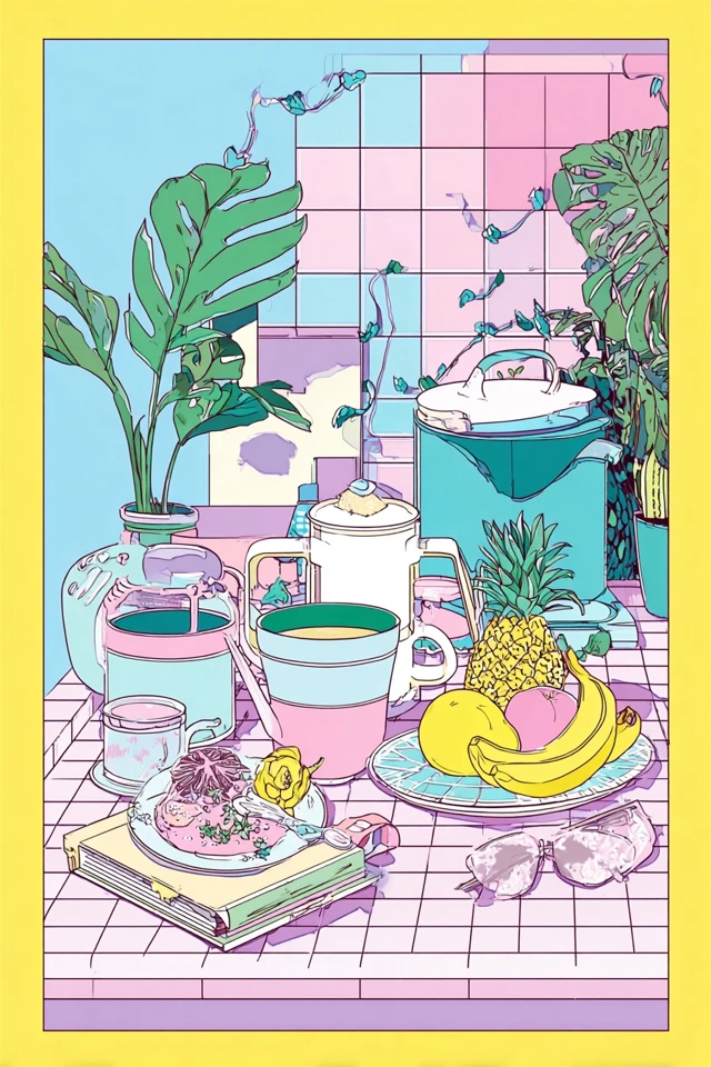 Pastel Dreams in a Retro Grid - Image 3