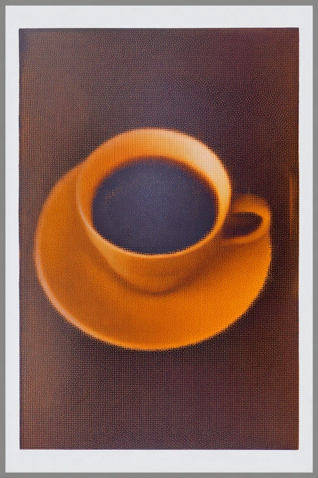 Amber Halftone Gaze - Image 4